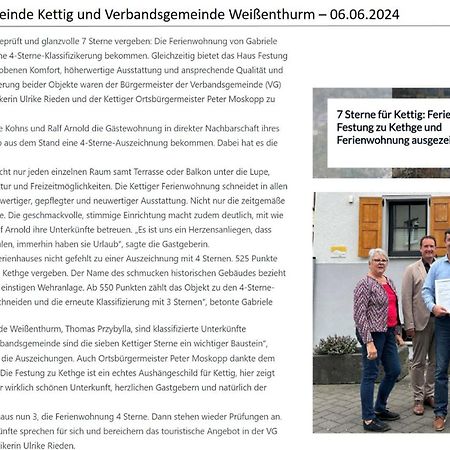 4-Sterne Zertifizierte Ferienwohnung Festung Zu Ketghe - Naehe Koblenz Fuer Urlaub Und Arbeit Kettig Eksteriør billede